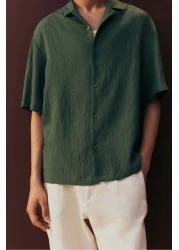 H&M Loose Fit Crinkled resort shirt