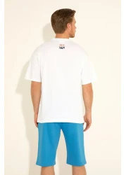 U.S. Polo Assn. تي شيرت أبيض برقبة دائرية ومريح للرجال 50287062 -vr013