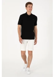 U.S. Polo Assn. Men's Regular Fit Polo Neck Black Basic T-Shirt 50306007 -Vr046