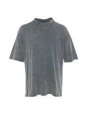  Collection Anthracite Color Oversize Printed Cotton T-Shirt - Tmnss22Ts0417
