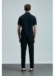 Lufian تي شيرت بولو رجالي من لورد سمارت باللون الأزرق الداكن