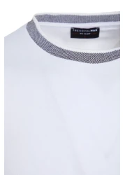  Collection Premium White Oversize/Wide Cut Knitwear Tape Textured Pique T-Shirt Tmnss23Ts00079