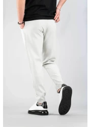 bombe Men's Jogger Pants Elastic Waist Drawstring Cotton Casual Boyfriend Pants Gray