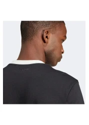 adidas تي شيرت أسود بسيط للرجال