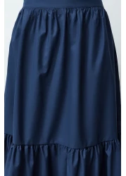  Collection Indigo Cotton Maxi Skirt - Flared Woven, TWOSS24ET00059