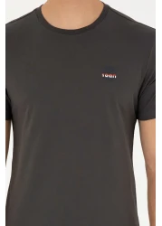 U.S. Polo Assn. تي شيرت رجالي ذو قصة عادية وياقة دائرية من أنثراسايت 50294329 -vr006