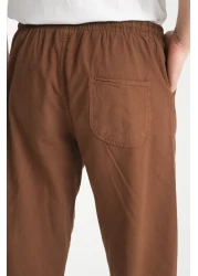 Klothy بنطال Kety رجالي مريح ذو مظهر كتان