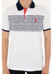 U.S. Polo Assn. تي شيرت رجالي ذو قصة عادية وياقة بولو باللون الأزرق الداكن 50287103 -vr033