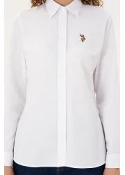 U.S. Polo Assn. Women's White Long Sleeve Basic Shirt 50295704 -Vr013