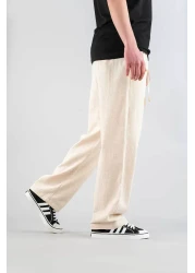 bombe Men's Pants Elastic Waist Slim Fit Flexible Lycra Basic Cotton Jogger