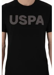 U.S. Polo Assn. تي شيرت أسود أساسي برقبة دائرية للرجال 50297988 -vr046