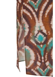  Collection Ethnic Print Maxi Woven 100% Cotton Balloon Sleeve Beach Dress Tbess25El00019