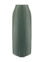  Collection تنورة طويلة محبوكة مرنة بطيات بلون النعناع TWOSS24ET00041