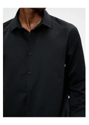Koton Sports Shirt Slim Fit Classic Collar Long Sleeve Non Iron