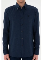 U.S. Polo Assn. Men's Navy Blue Long Sleeve Basic Shirt 50296757 -Vr033