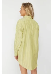  Collection Green-Multicolored Striped Woven Shirt Tbess22Go0664