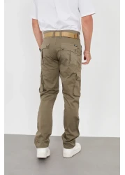 FRANKNESS JNS بنطلون كارجو رجالي للموسم الجديد - قصة مريحة، قماش جبردين ليكرا