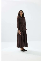 Tailors Room بدلة قميص كراشلي - قهوة مر