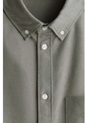 H&M Regular Fit Short-sleeved Oxford shirt