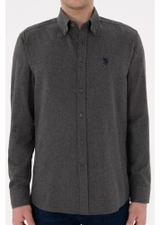 U.S. Polo Assn. Men's Anthracite Long Sleeve Basic Shirt 50296757 -Vr006