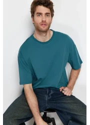  Collection Emerald Green Oversize Tok Fabric T-Shirt - 100% Cotton Tmnss22Ts0318