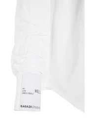 Collection Sagaza Studio Poplin Shirt - White, Drawstring Detail, Woven TPRAW22GO1191