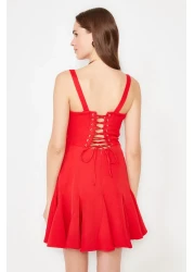  Collection Red Lined Stationery Pirate Short Evening Dress Graduation Dress Tprss23El00251