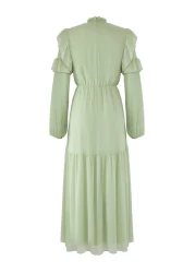  Modest Mint Chiffon Lining Woven Dress Tctss25Eb00108