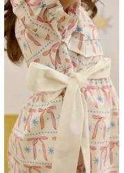 Fahhar Kids Patterned Tie Dress - Ribbon