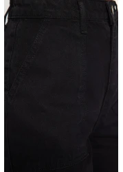  Collection Black High Waist Wide Leg Jeans with Pocket Detail TWOAW22JE0595