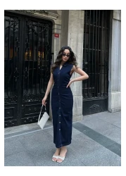 Viskosa VISCOSA الأناقة غير الرسمية: فستان الدنيم الحديث