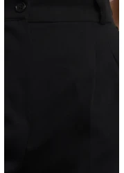  Collection Black Pleated Wide Leg/Wide Leg Woven Pants Twoaw25Pl00109 Palazzo