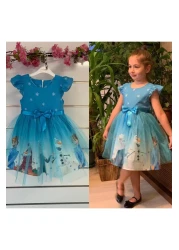 Lupita Girl's Blue Snow Queen Elsa Dress