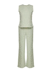  Collection Mint Wrapped Woven Blouse-Pant Set Twoss24Au00132