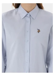 U.S. Polo Assn. U.S. Polo Assn. Slim Fit Shirt Collar Light Indigo Women's Shirt Woxcolor025Y