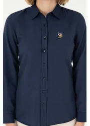 U.S. Polo Assn. Women's Navy Blue Long Sleeve Basic Shirt 50295704 -Vr033