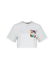  Collection تي شيرت محبوك برقبة دائرية من إكرو - 100% قطن، مقاس واسع TWOSS23TS00369