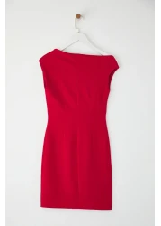  Collection Red Fitted Mini Woven Dress Twoss25El00766 Twoss25El00766