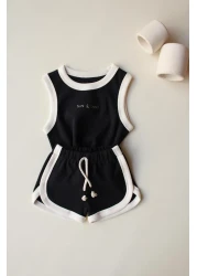 OhlalaKoala Black Unisex Athlete Shorts Set