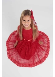 AHENGİM فستان سهرة تريند للفتيات - إبزيم و دانتيل تول، Ak2209