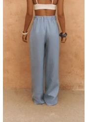 BOHEMAİ Baron Blue Linen Shirt Pants Suit