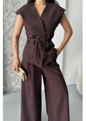 spirituel طقم نسائي مكون من قطعتين من الأعلى والأسفل وأربطة وفضفاضة ومتدلية صيفية بأكمام قصيرة معطف كيمونو بنطلون بالازو