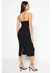  Collection فستان سهرة أسود ببطانة من الحجر اللامع فستان سهرة أنيق TPRSS23EL00476