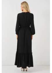 Bigdart Women's Embroidered Long Hijab Dress 2550 - Black