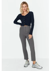  Collection بنطال منسوج بطول الكاحل عالي الخصر - تفاصيل كوليت، TWOSS20PL0515