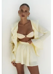 BOHEMAİ Aliza Yellow Shirt Shorts Set