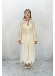 BOHEMAİ قميص ليرا أصفر كبير الحجم