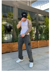 serline السراويل البضائع الفضفاضة أنثراسايت