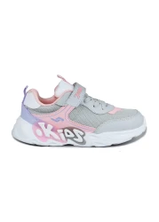 Jump 30013 Light Gray - Pink Girl's Sneaker Casual Sneakers