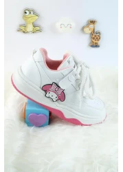 Moda Lime حذاء رياضي للأطفال للجنسين بتصميم خاص من Kuromi برباط وشريط فيلكرو